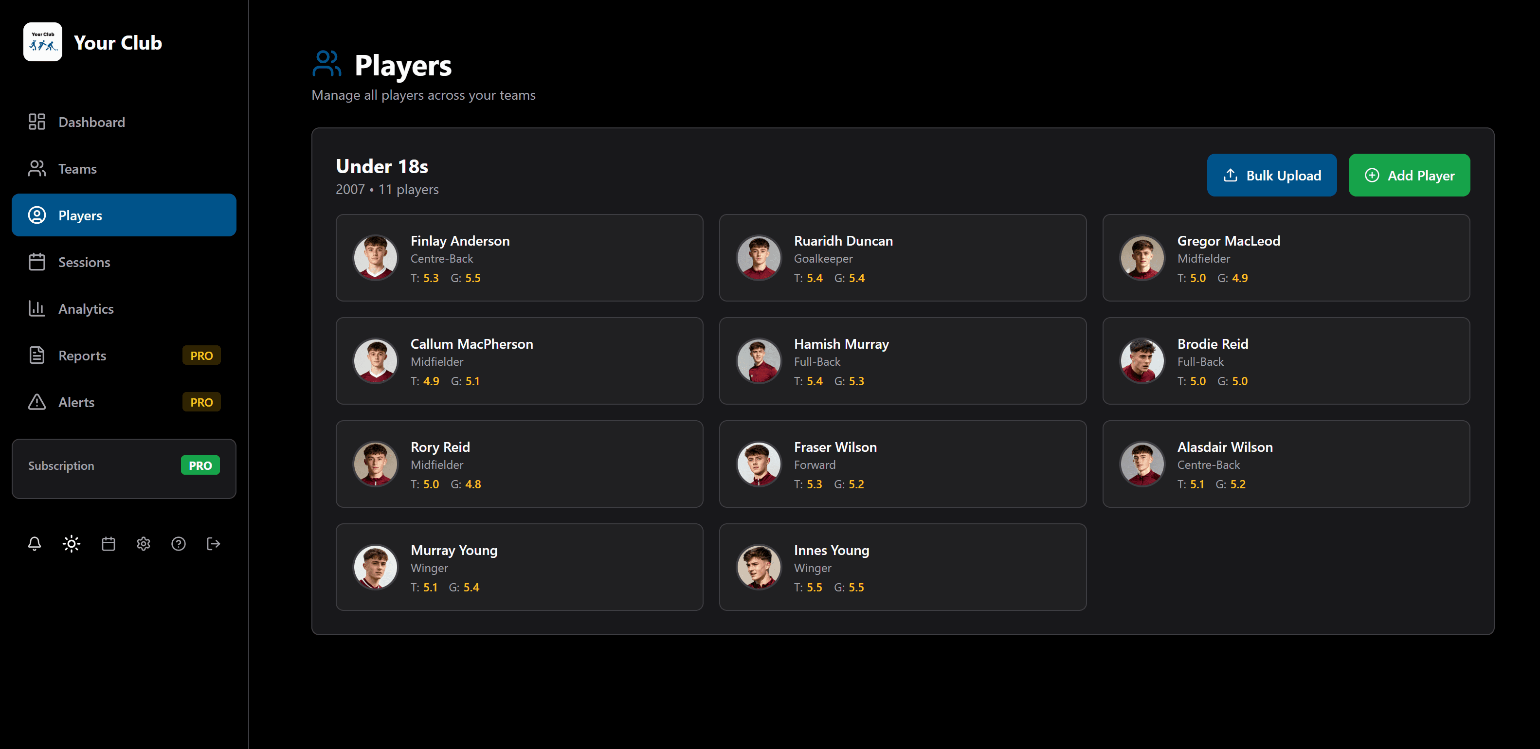Coachalyze Dashboard View 3